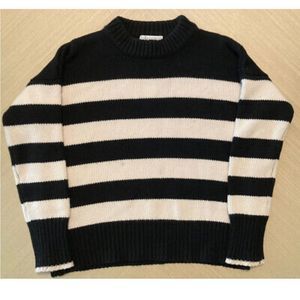 La Ligne Black and White Marin Sweater